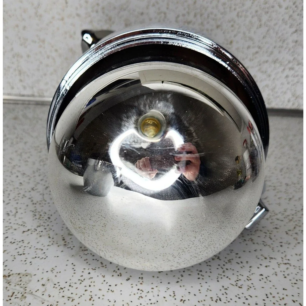 PAMPERED CHEF 42 Oz Chrome Finish Carafe Thermal Glass Liner Hot or Cold